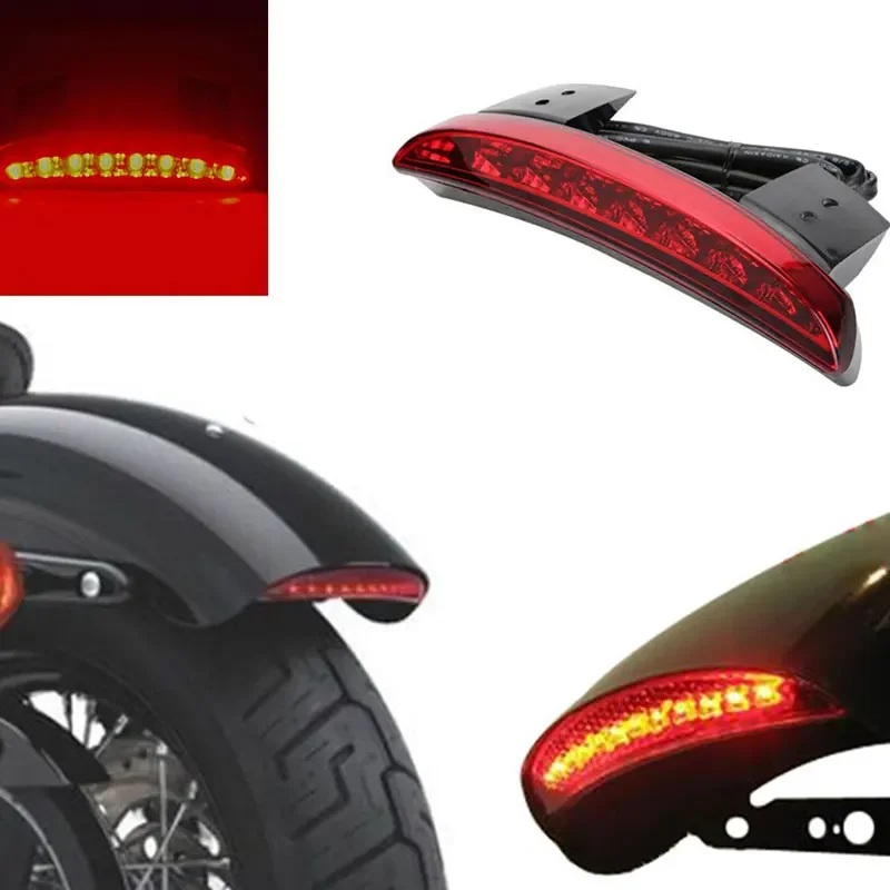 Motocyklové zákruty Signály Svetlo 12V LED brzdové svetlo Zadné bahenné chvostové svetlo pre Harley XL883 1200 Universal
