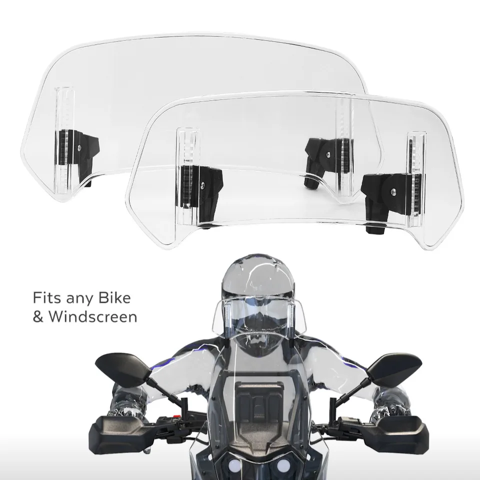 Motocyklové čelné sklo Univerzálne nastaviteľné predĺženie čelného skla čelného skla pre BMW pre Yamaha pre Honda pre Suzuki