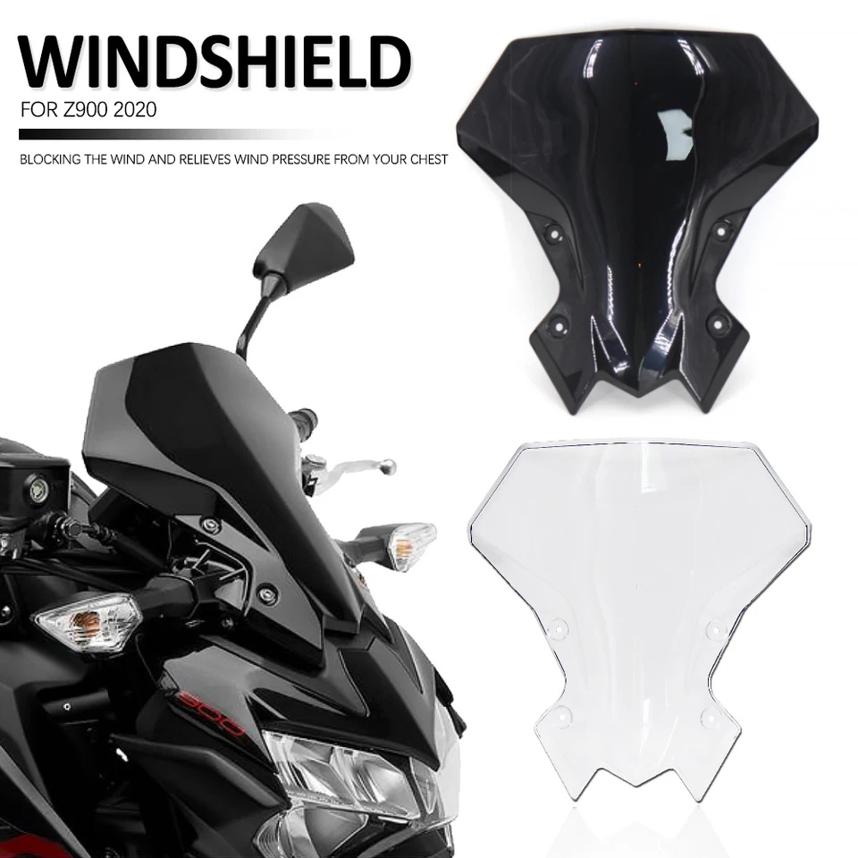 Motocyklové čelné sklo čelné sklo Screen 2 Colors Lens Motorbikes deflektor pre Kawasaki Z900 Z650 Z 900 650 2020 - 2023