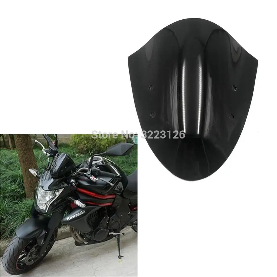 Motocyklové čelné sklo čelného skla deflektor vetra vetra vetra predné sklo pre Kawasaki ER-6N Ninja650 ER6N 2012 2013 2013