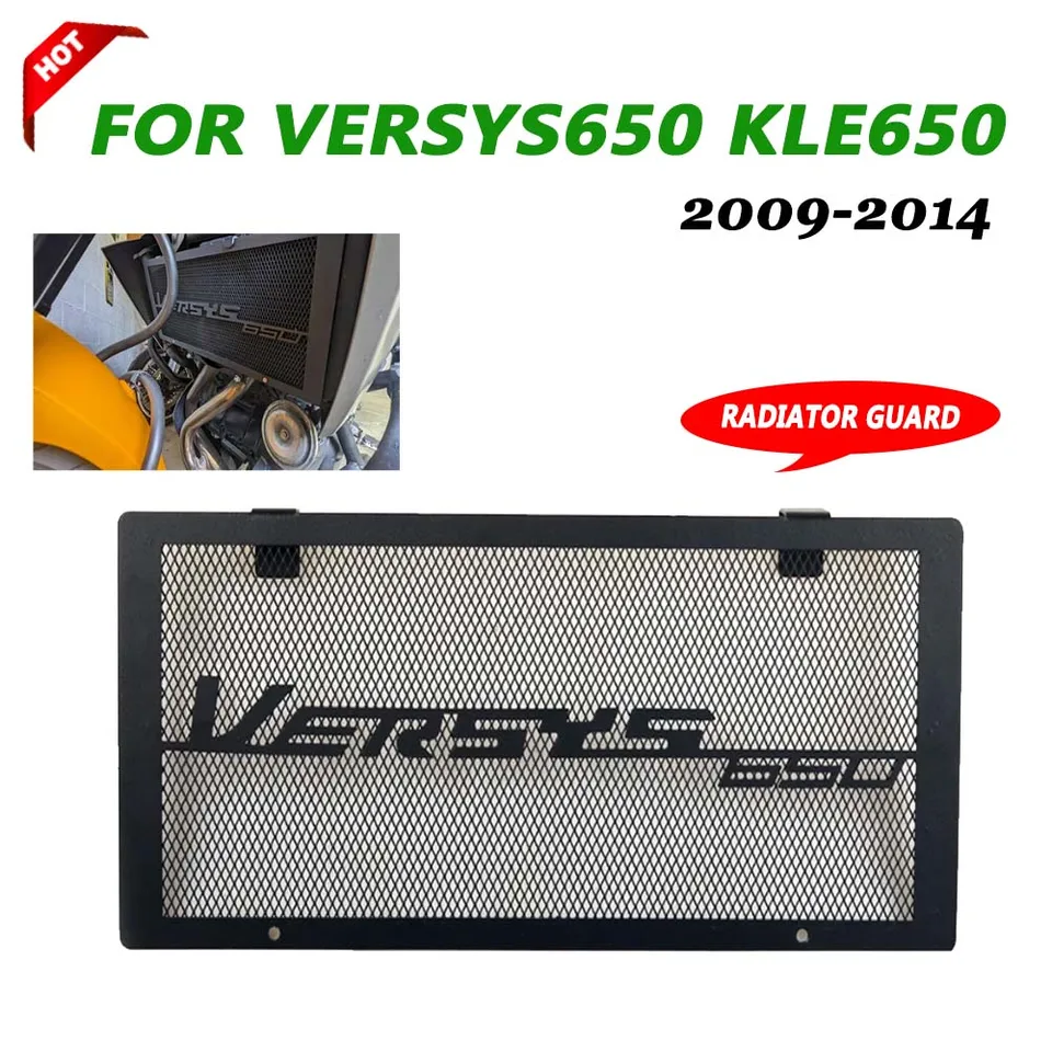 Motocyklový chladič mriežky Grill Grill Cover Chránič pre Kawasaki Versys 650 KLE650 VERSYS650 2009-2012 2013 2014 Príslušenstvo