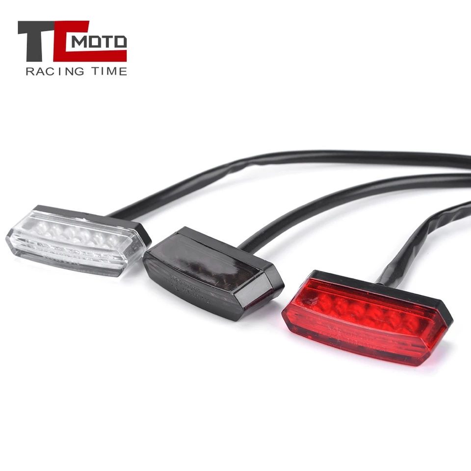 Motocyklový skúter ATV Bike Červený zadný chvost 12V Mini 6 LED Univerzálna nízka spotreba zastavená brzda LED Tail Stop Lamp Emark