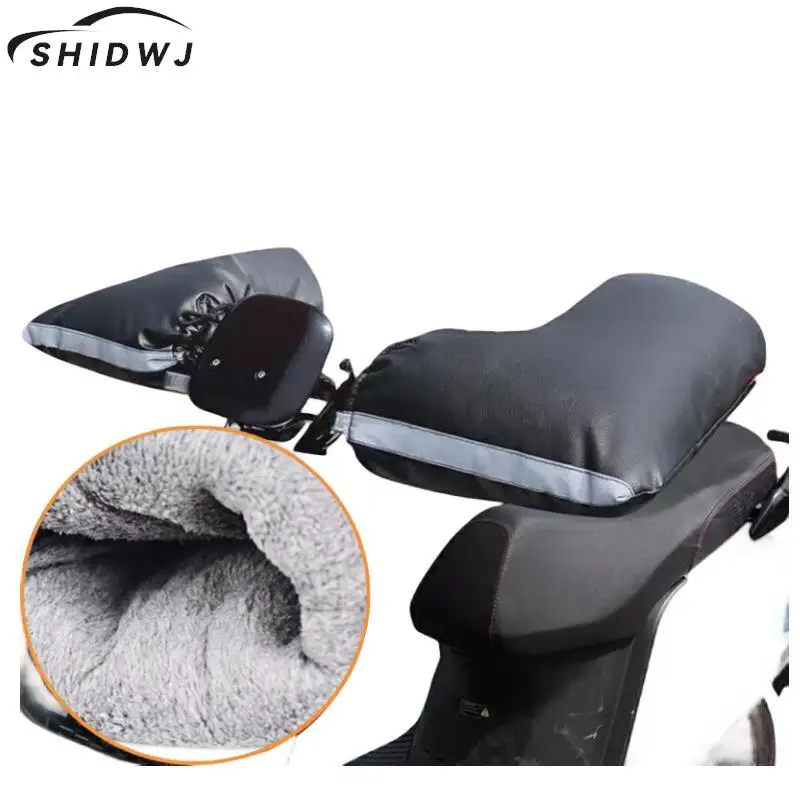 Motocyklový skúter Hrubé teplé rukoväte rukoväte rukoväte rukoväte rukoväť Dažďový jazdec na ochranu zimného teplejšieho tepelného krytu rukavíc