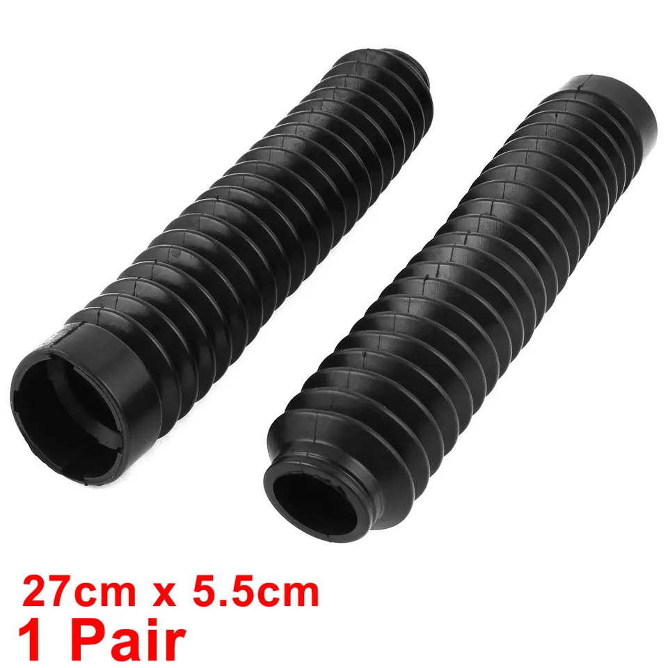 MotoForti pár 26 cm Motocyklové predné vidlice Cover Vidlici Shot Potchový gumový gumový kryt čierny nie je fit pre DRZ 400