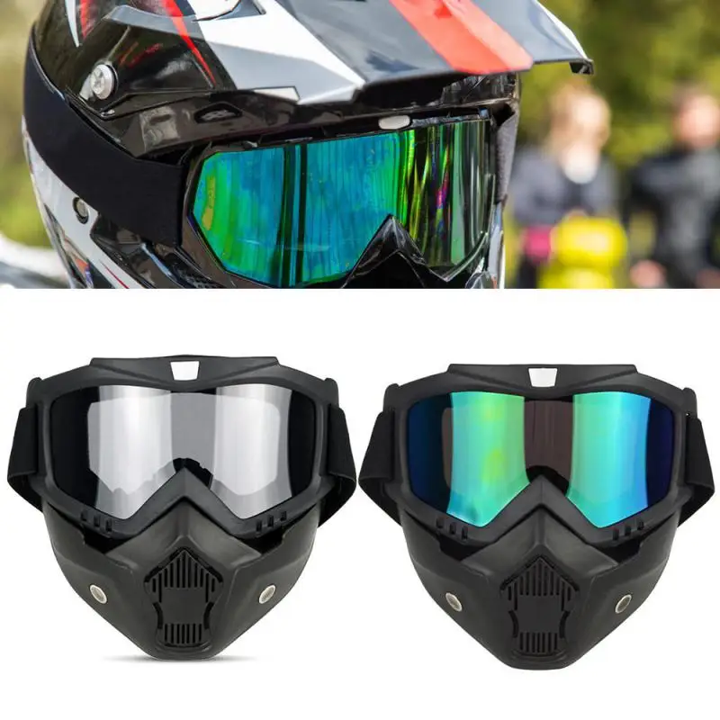 Motokros taktický cyklistický cyklistický okuliare čelnú masku Odstláliteľné nastaviteľné okuliare Maska Snowboardové okuliare na jazdu proti vetru