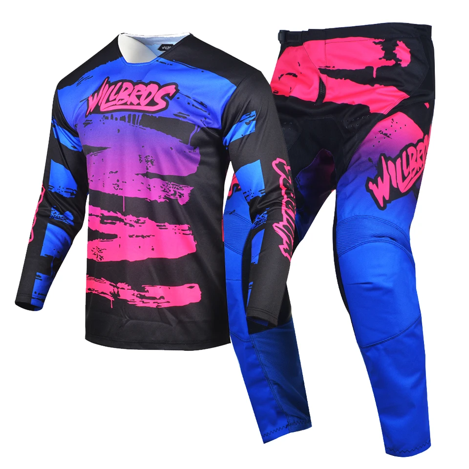 Motokross offroad mx dres a nohavice Combo Pink MTB enduro dh SX Dirt Bike Mountain Riding Racing Gear Set