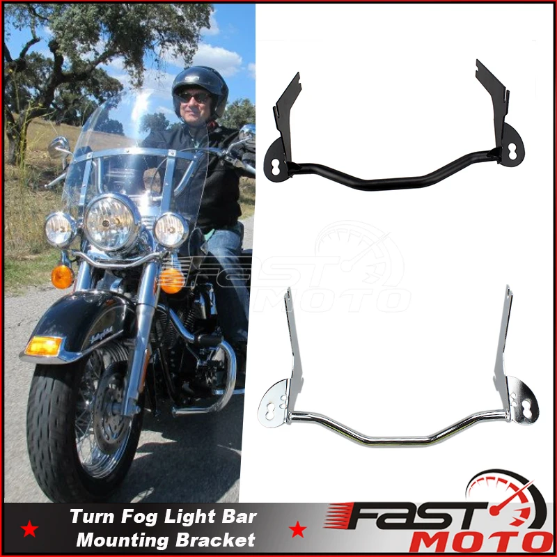 Motorbike oceľový priechod pomocná lampa Otočenie hmlovej lišty Montážna držiak pre Harley Road King Fllhr 94-13 Príslušenstvo 68712-94a