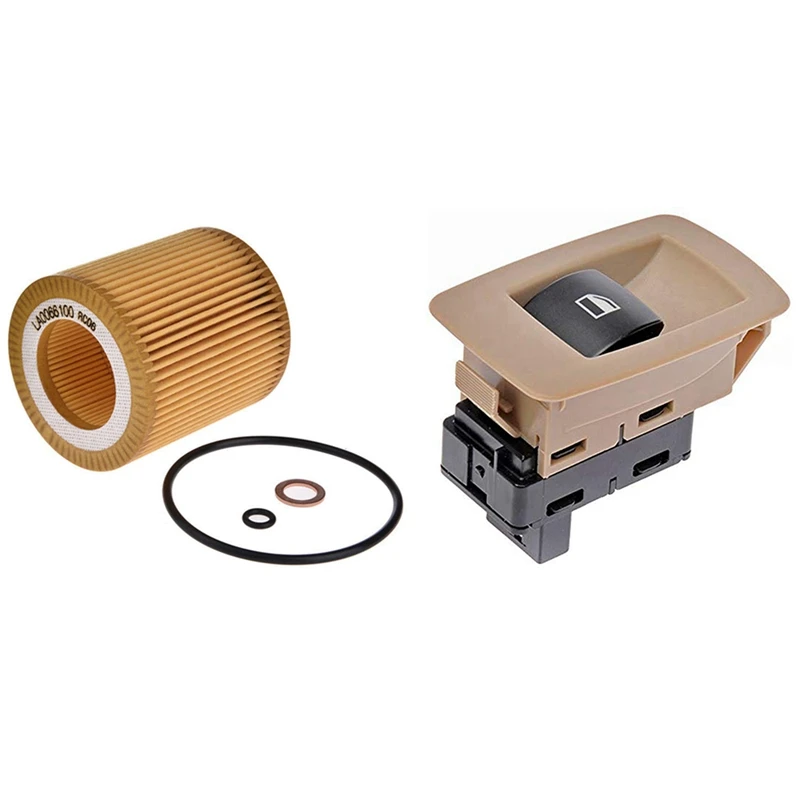 Motorový olejový filter HU816X s spínačom gombíkového tlačidla na predné/zadné okno pre BMW E60 E82 E88 E90 E92 E93