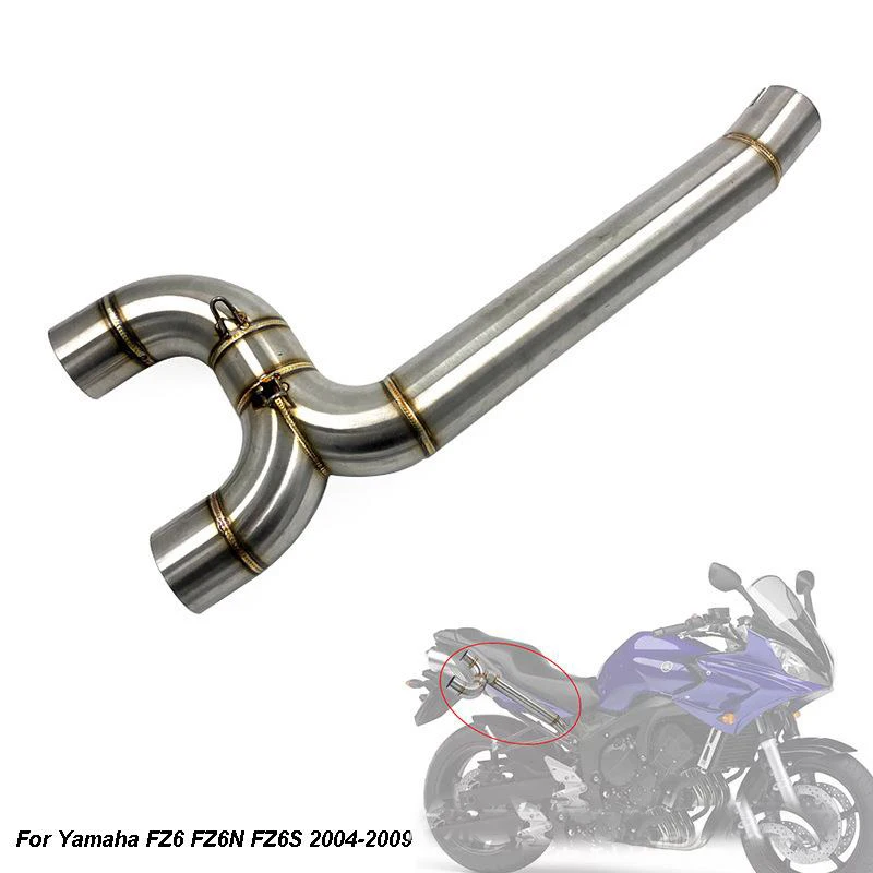 Motorycle výfukové plyny Full System Middle Pipe Link Connect Príslušenstvo pre motorku pre Yamaha FZ6 FZ6N Escape Moto 2004- 2009 Roky