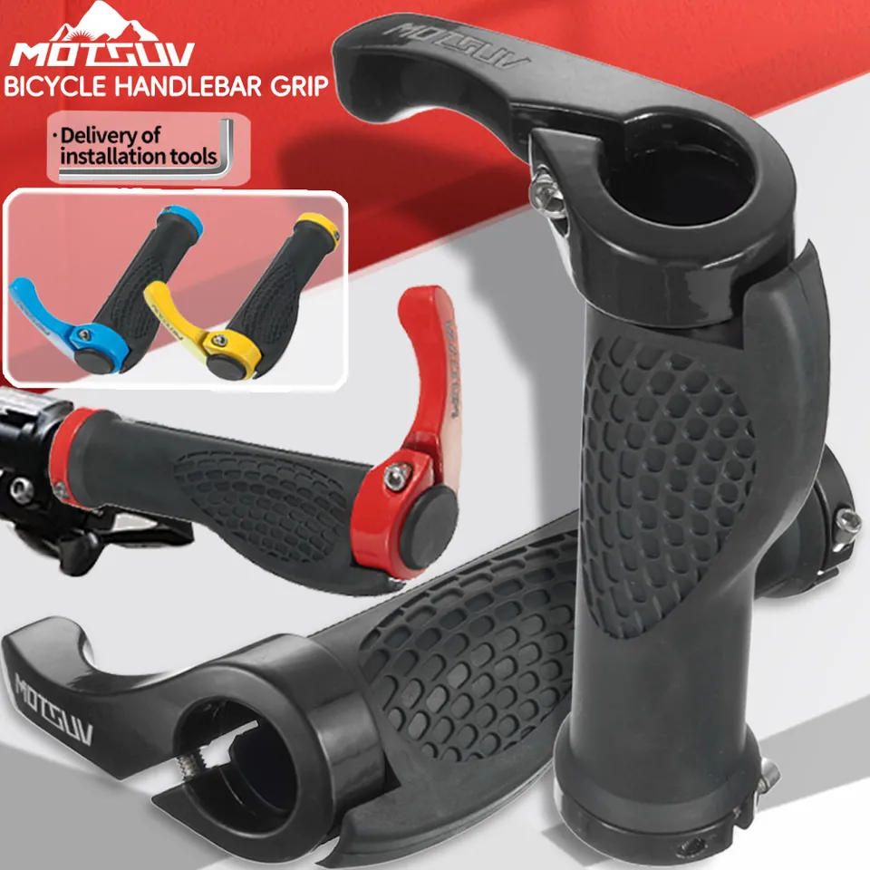 MOTSUV bicykel rukoväť ergonomický zámok proti šmyku na kryte rukoväte hliníková zliatina gumy