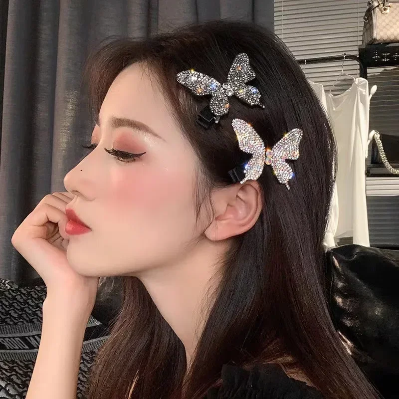 Motýľový blikajúci diamantové vlasové klipové klipky Dámske dámske motýľ motýľ brady bočné vlasové vlasy girl girl Hair Style doplnky pokrývky hlavy