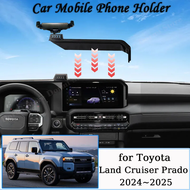 Mount Car pre Toyota Land Cruiser Prado 250 J300 TXL 2024 2025 Držiak mobilného telefónu GPS GRACET Gravity Stand Automatické príslušenstvo