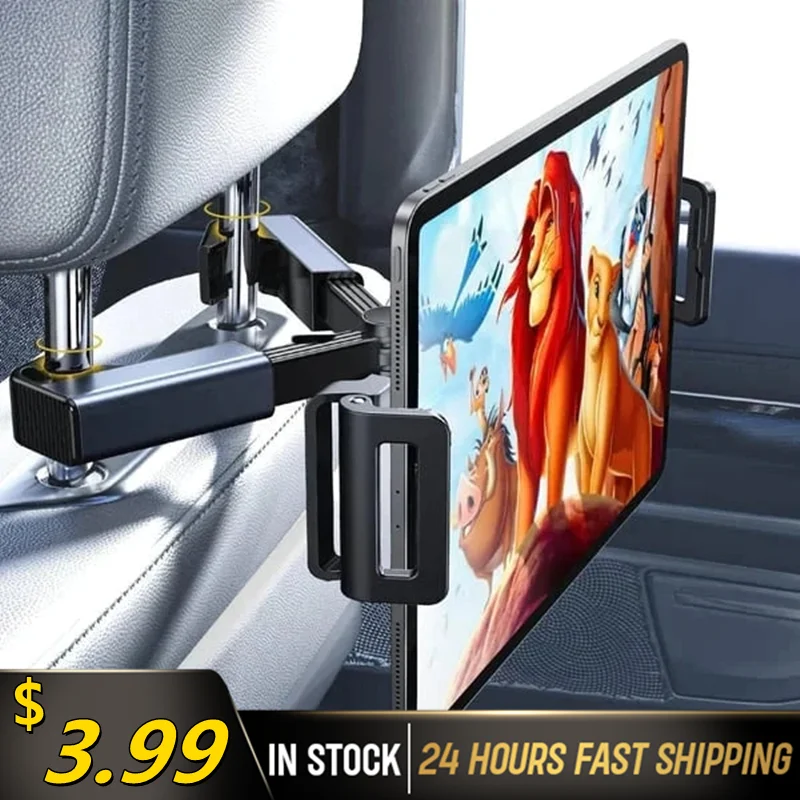 Mount Tablet Mount Mount 360 stupňov otáčajúci tablet stojan na vankúš mobilný telefón Držiteľ zadného sedadla hlavy pre iPad 4.7 