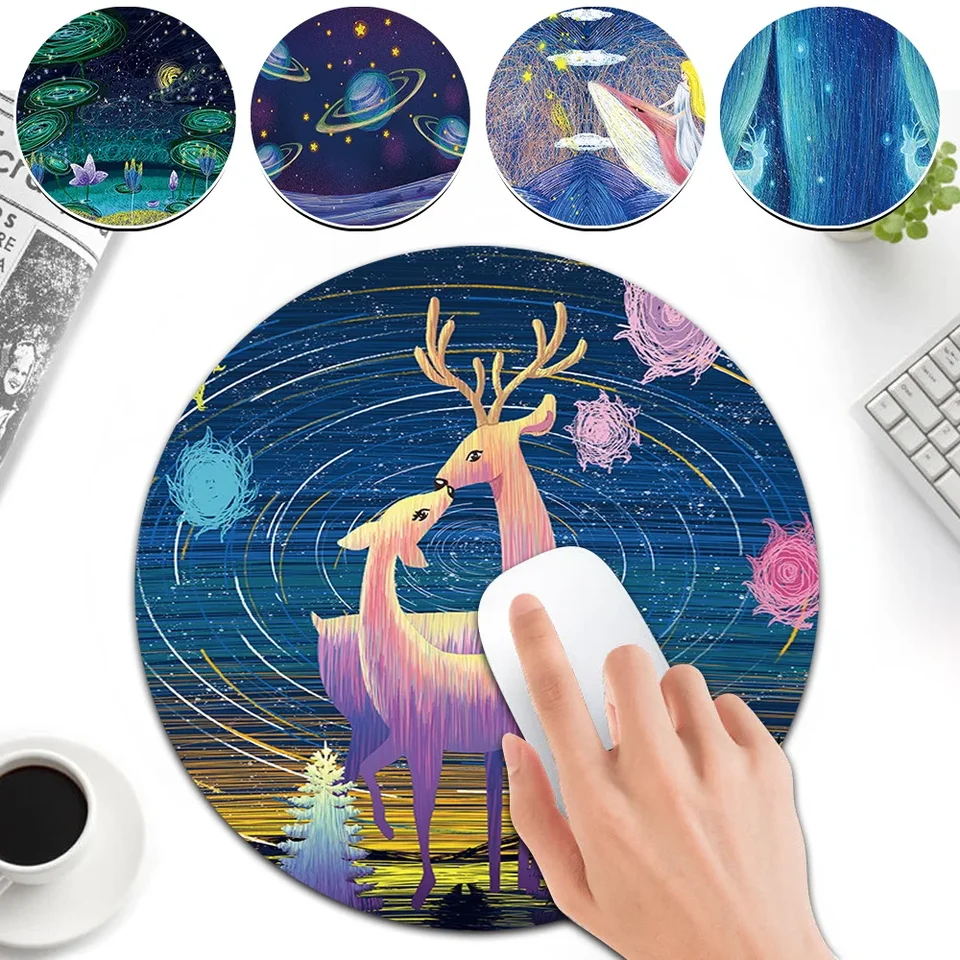 Mouse Pad 22x22cm Pohodlné myši rohož pre kancelársky počítač PC PC LAPTOP PU PUTHOPLEPLY Nepremokavé nekĺzavé myš