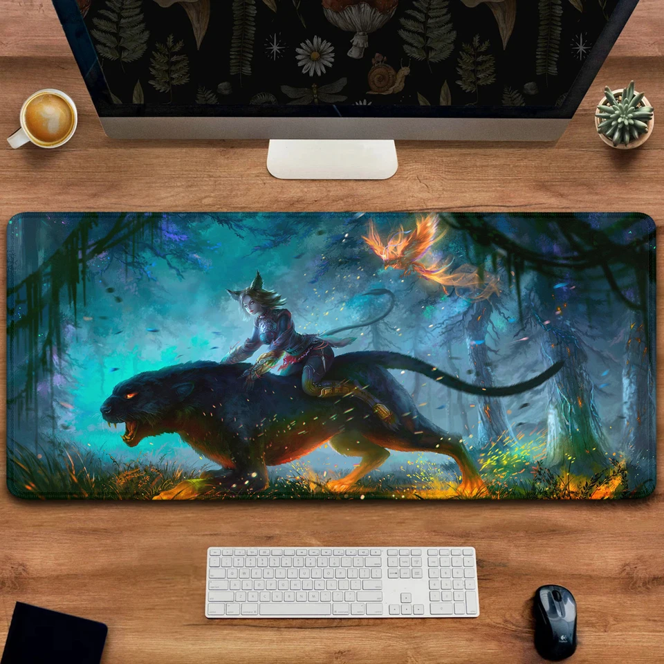 Mouse Pad Anime Girl Tiger Animal Beast Printing Gaming Desk Rat Veľký 900x400 MousePad Forest LastPad Computer Klávesnica Mausepad