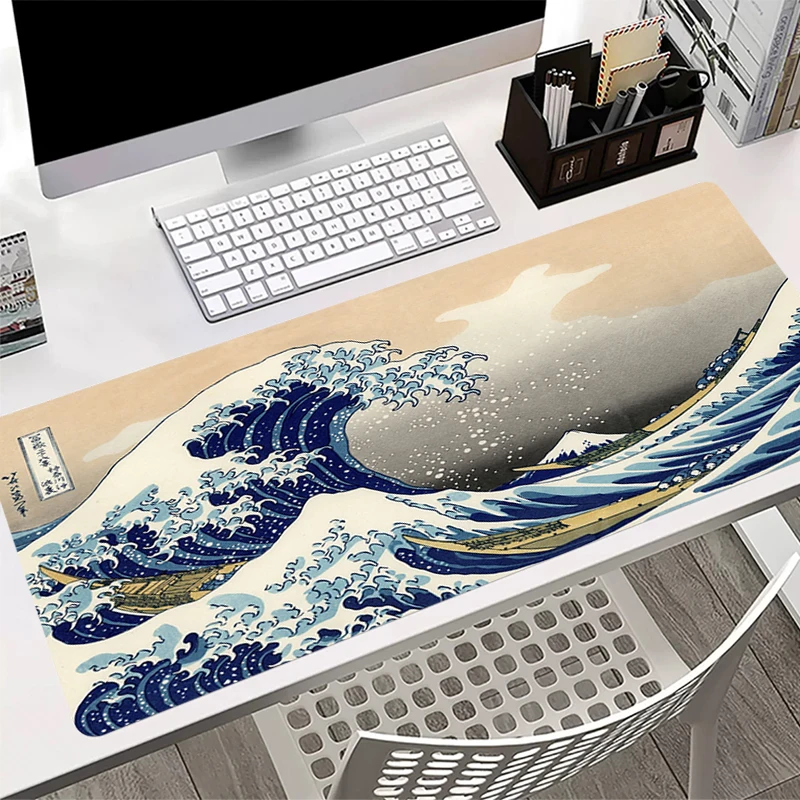 Mousepad japonské vlny móda veľkú myš Mouse MOD Nové myšpads Office NAPLATNÝ Koberec Soft