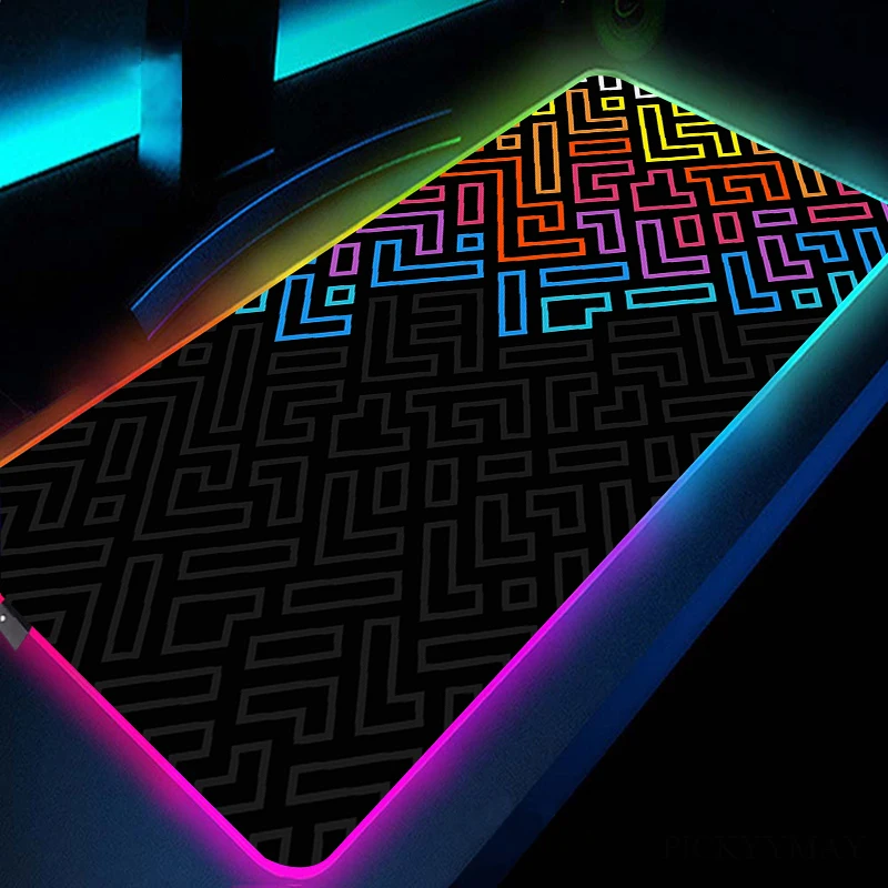 Mousepads Design Veľký rgb myš na myš Gaming Gaming MousePad LED myš Mouse Gamer Desk Desk Rats Gumový stolík koberec s podsadenými stolnými podložkami