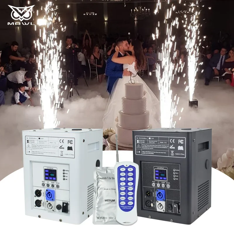MOWL 750W Wireless DMX Control Fireworks Fountain Cold Spark stroj na svadobné pódium
