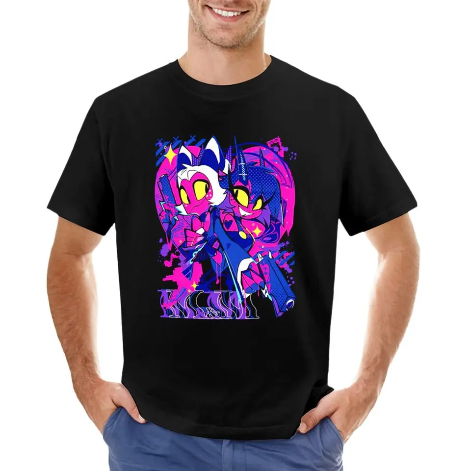 Moxxie + Millie Streetwear Tričko Čierne tričko Anime Clothes Grafika