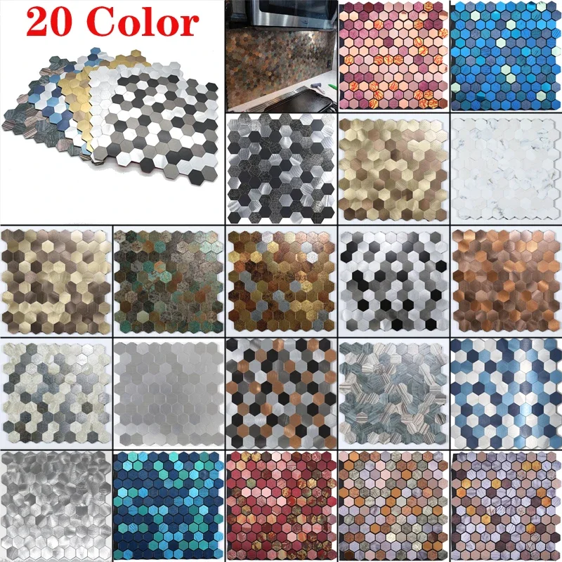 Mozaická nálepka na stenu Dlaždice a palica Self Adhessive Witerprood Witter Panel Kitchen kúpeľňa backsplash pozadie dekorácie obtisky