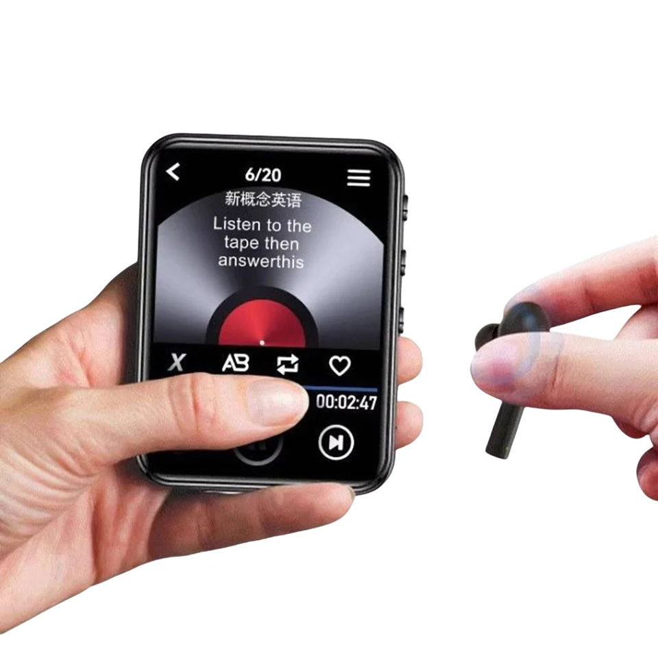 MP3 MP4 prehrávač prehrávač bezstratového hudobného prehrávaču Full Touch Screen Bluetooth kompatibilný HIFI MP4 Walkman s reproduktorom FM/E-kniha/rekordér
