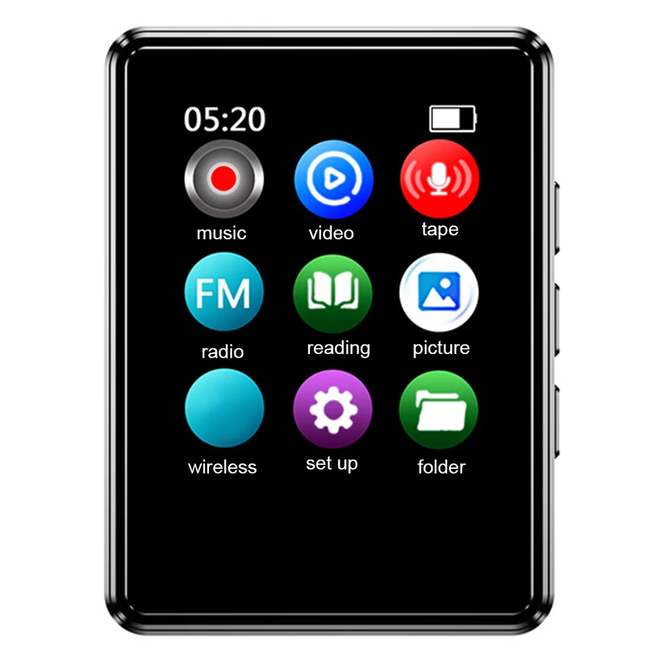 MP3/MP4 Walkman Hudobné prehrávače kompatibilné s prehrávačom športového hudobného prehrávača Bluetooth vstavaný reproduktor 1,77 palca s elektronickým hlasovým záznamníkom