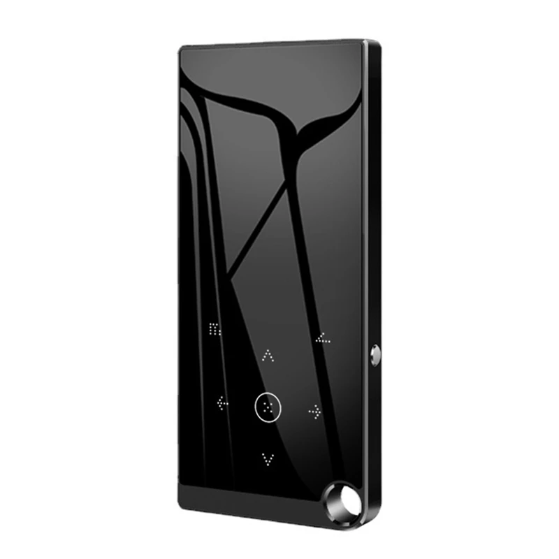 MP3 prehrávač hliníková zliatina Bluetooth 5.0 Lostless Hifi prenosný zvukový chodník s FM/Ebook/Recorder/MP4 Video prehrávač čierny