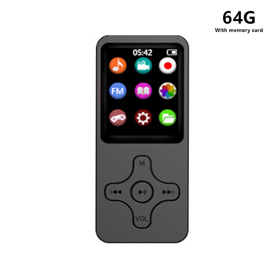 MP3 prehrávač prenosný HIFI hudobný reproduktor Rádio Radio Walking School Voice Audio Recorder pre Conference Casual 16G