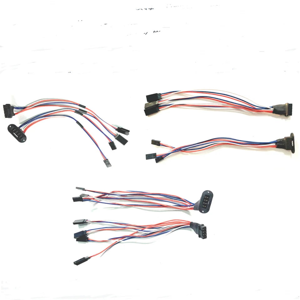 MPX 8 kolíky príruba MONTED MÁ MENTIMICKÝ MULTIMITÝ DRIPREVA TRIPLE KADUPLE 2/3/4 SERVO predlžovací drôt zväzok 20awg pre RC Plane