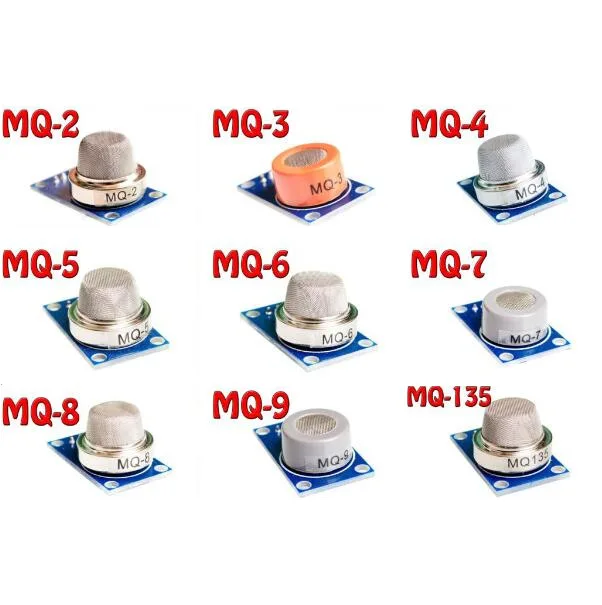 MQ-2 MQ-3 MQ-4 MQ-5 MQ-6 MQ-7 MQ-8 MQ-9 MQ-135 Detekcia Detekčný dym metánsky skvapalnený plynový senzor pre modul Arduino Starter DIY Kit