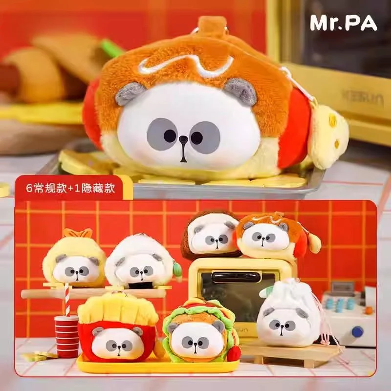 Mr.Pa Čo jesť dnes sériu plyšový vinyl slepý box hračky záhady tajomstvo roztomilý akčný figúrka Panda Model Model Tabletop Darček