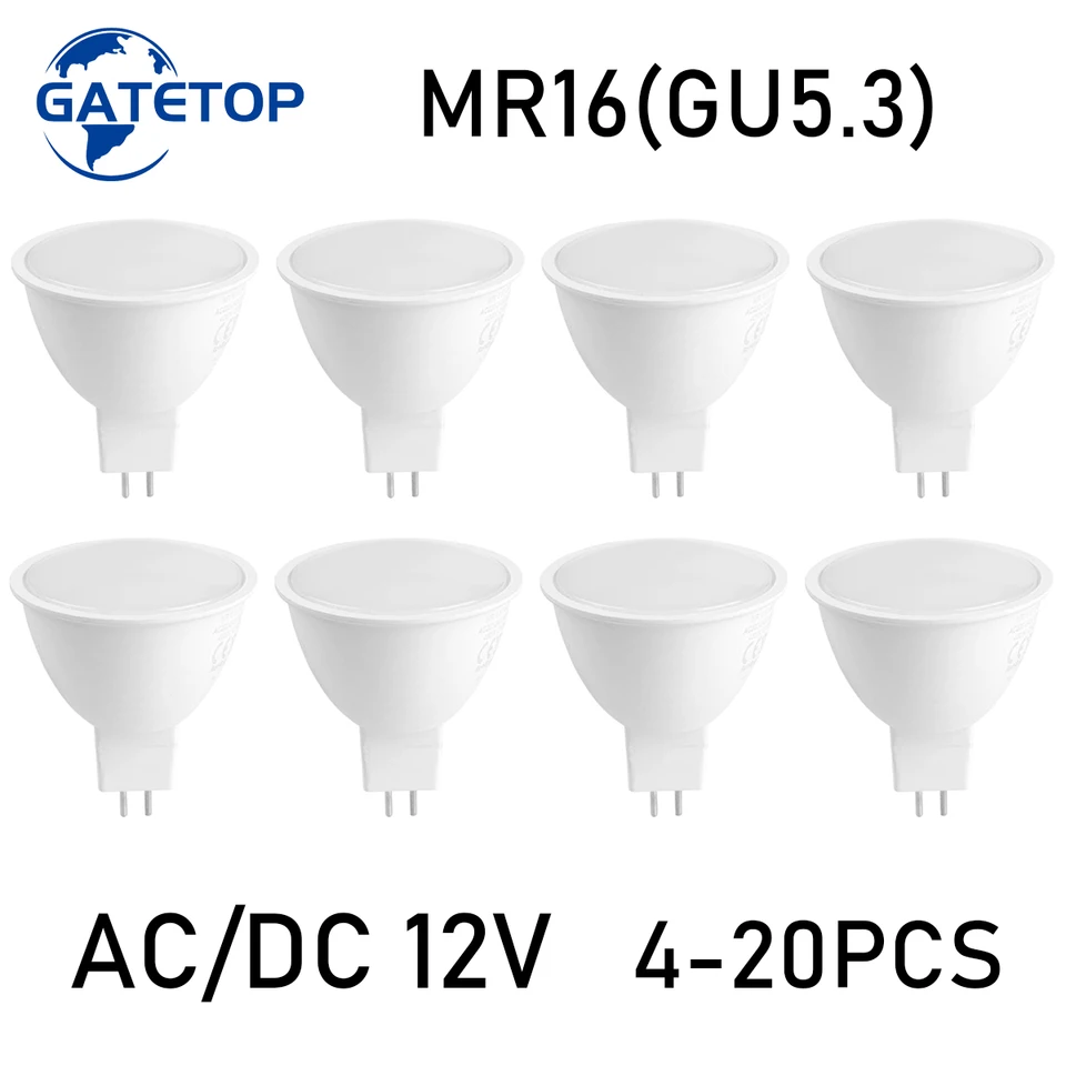 MR16 GU5.3 AC/DC 12V LED Spotlight žiarovka Nízky tlak 3W 5W 6W 7W Svetlo 120 stupňov 38 stupňov študijná kuchyňa pre domov