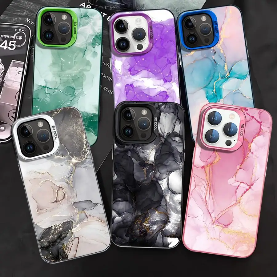 Mramorové vzorové puzdro pre telefón pre Xiaomi Redmi 9T A1 10 13C A1 A2 plus 9c 12 5G Zadný pokrývok Slack -Strapsous odolný