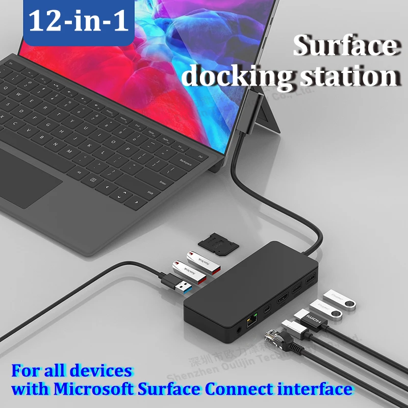 MST Hub USB Connect Dock 2x HDMI MINI DP 4K 60 Hz pre Microsoft Surface Pro Surface Book Surface Go Surface NAPOHOP KUCHNÁ PRÍSLUSA