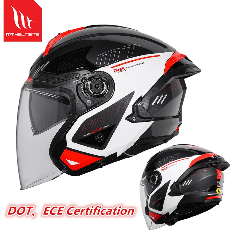 MT motocyklová prilba Cosmo SV Half Helmu Helma New Pánske a ženské letné motocykle Open Face Helmet Dot ECE Certifikácia