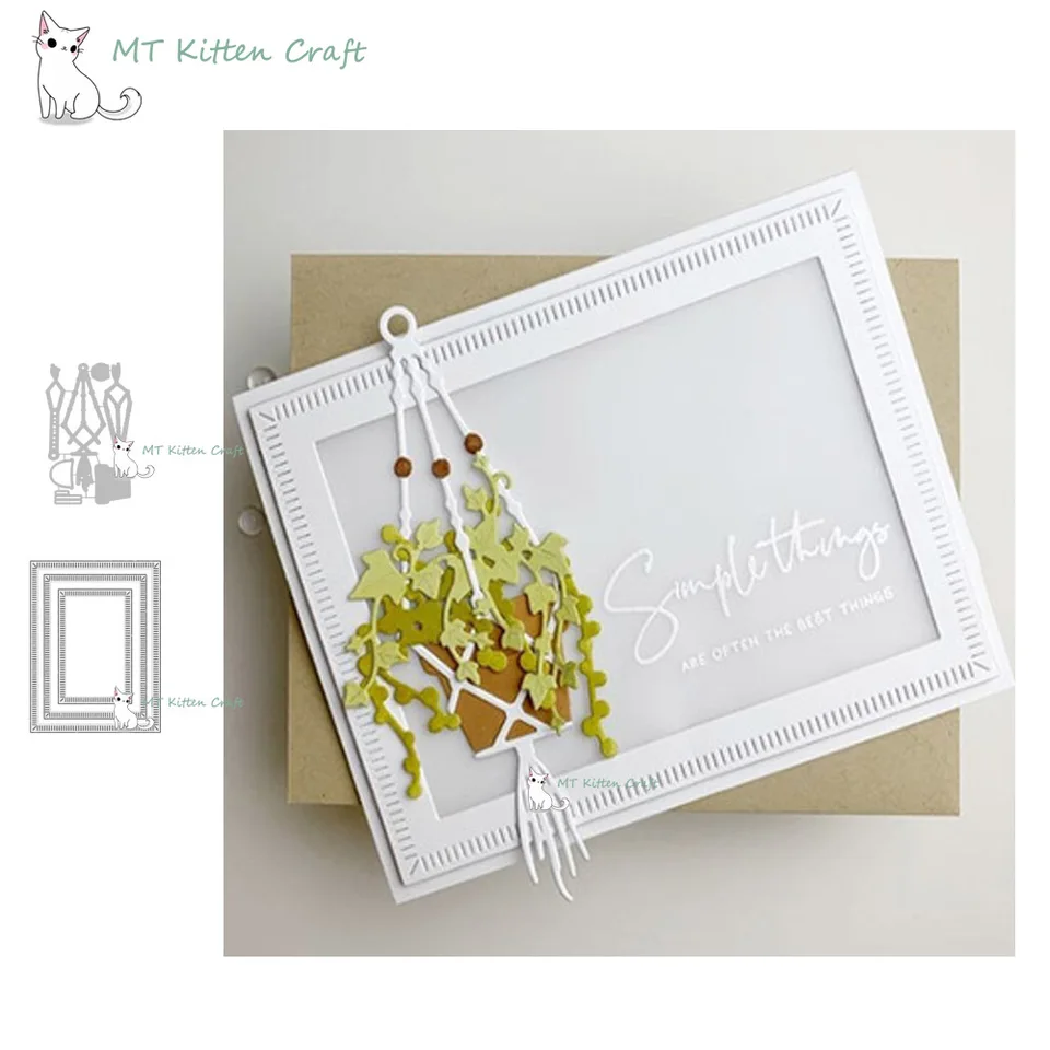 Mt remeselné rastliny zavesenie črepnín kovový rezací výrez matiek šablón Scrapbooking Photo album dekoratívne reliéfne papierové karty remeslá