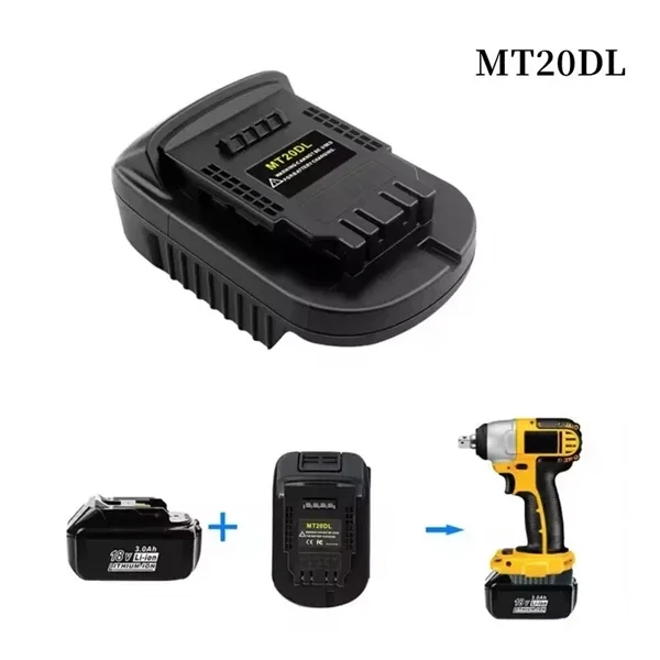 MT20DL Adaptér batérie Convert pre Makita 18V BL1830 BL1860 BL1815 LI-ION batérie pre batérie Dewalt 18V 20V DCB200 Li-Ion batérie