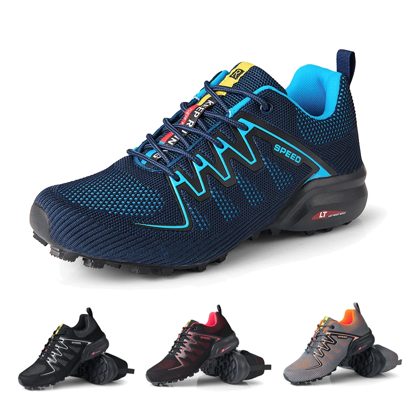 MTB cyklistické topánky Zapatillas Ciclismo Men Motocyklové topánky pletené priedušné bicykle topánky vonkajšie turistické tenisky jazdiace topánky