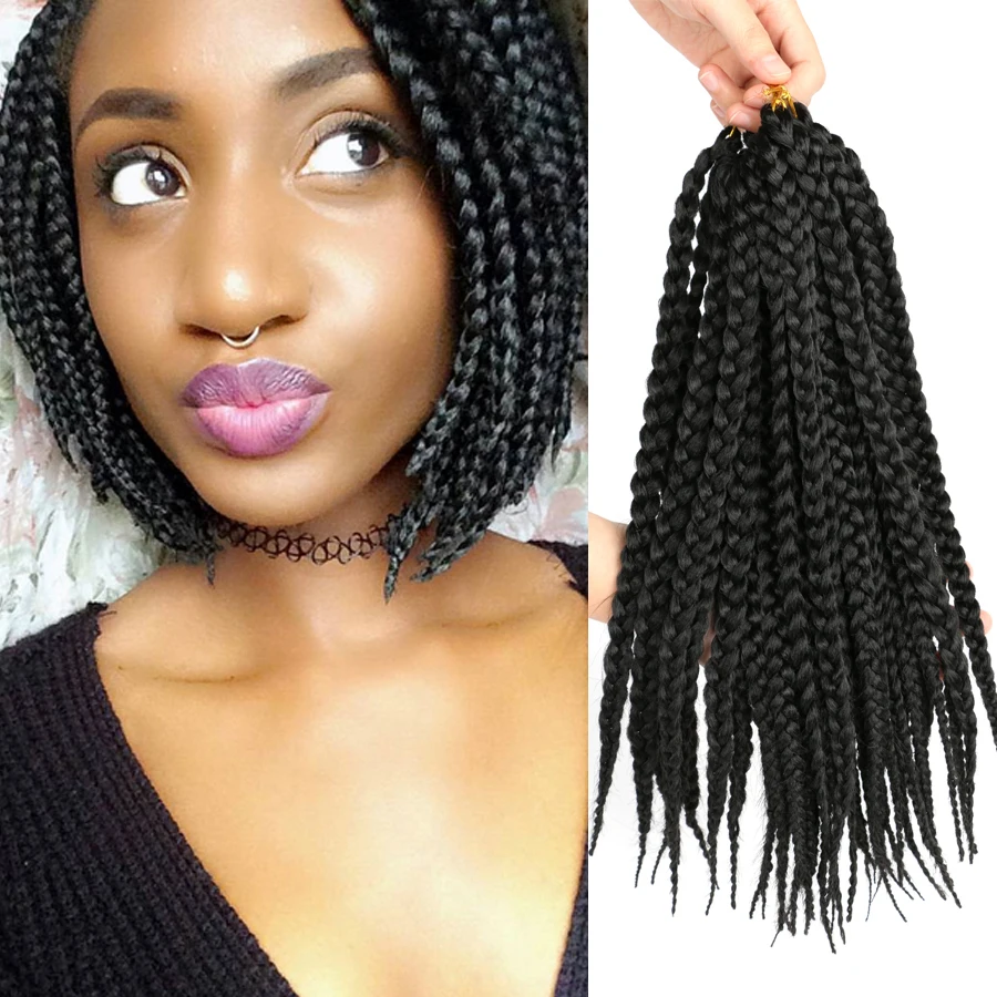 Mtmei Hair Short Box Braids Vlasy 12 