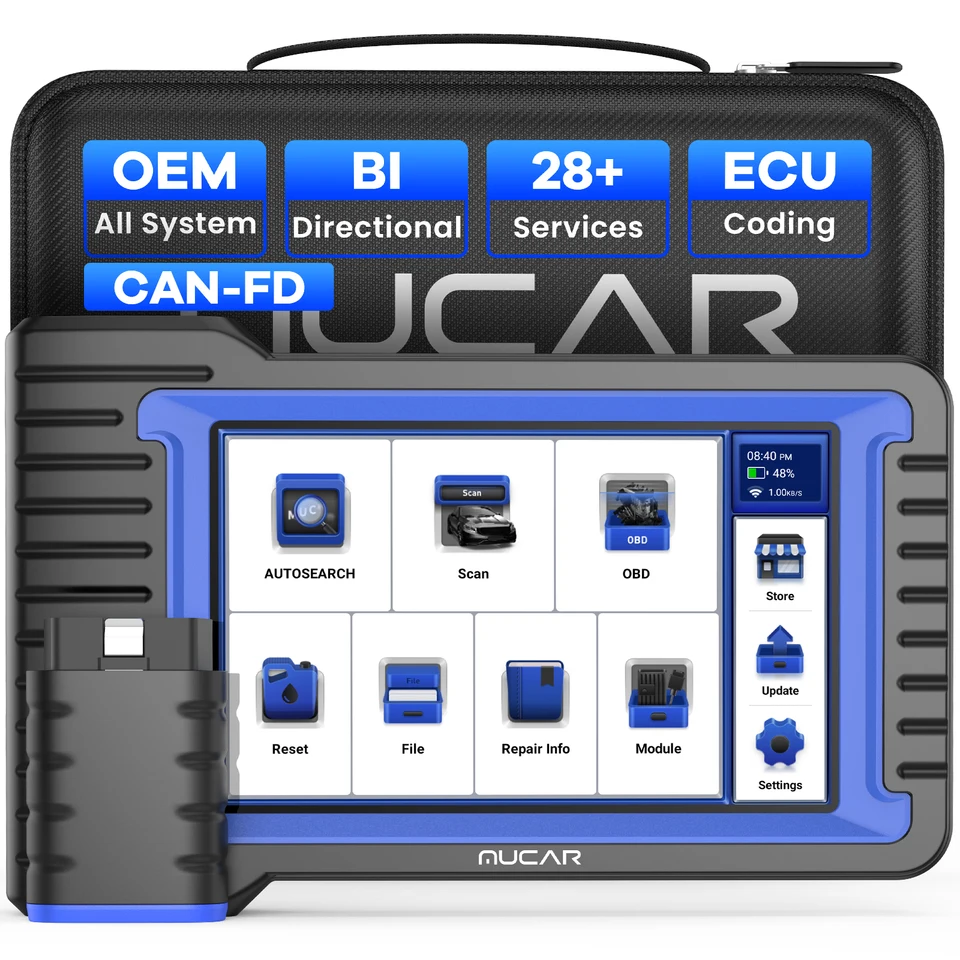 MUCAR VO7S CANFD Diagnostický nástroj CAP Diagnostický nástroj Plné systémy Diagnostika 28 RESES SKENÁLNY nástroj Obojsmerné kontory ECU kódujúci skener OBD2