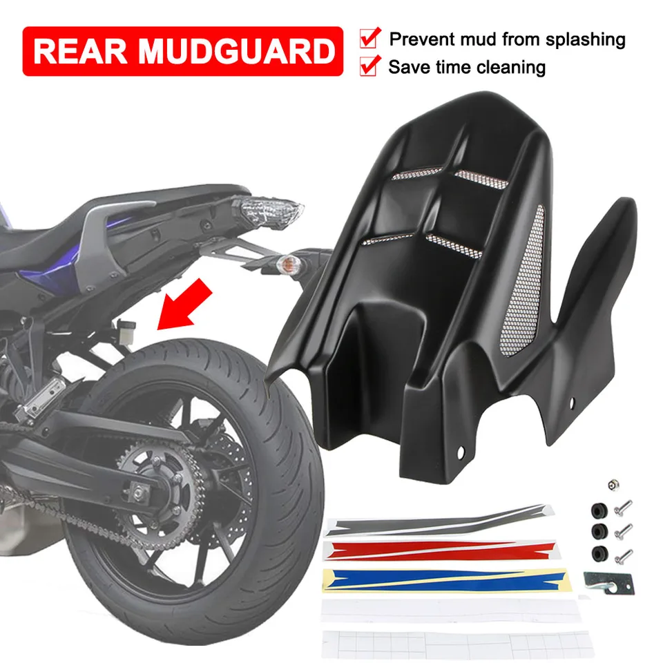 Mudguard pre Yamaha MT07 FZ07 MT-07 FZ-07 2013-2019 2020 2020 Objatie pneumatík motocyklového blatníka so 4 farbami nálepky na nálepky