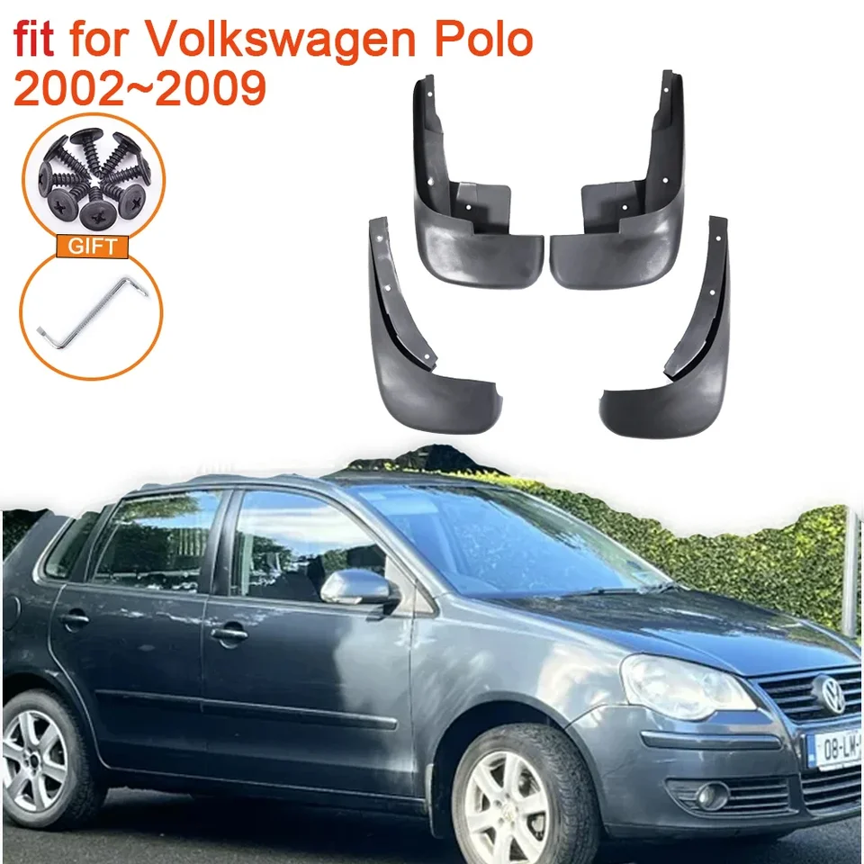 Mudguards for Volkswagen VW Polo 9n 2002 2003 2004 2005 2006 2007 2008 2009