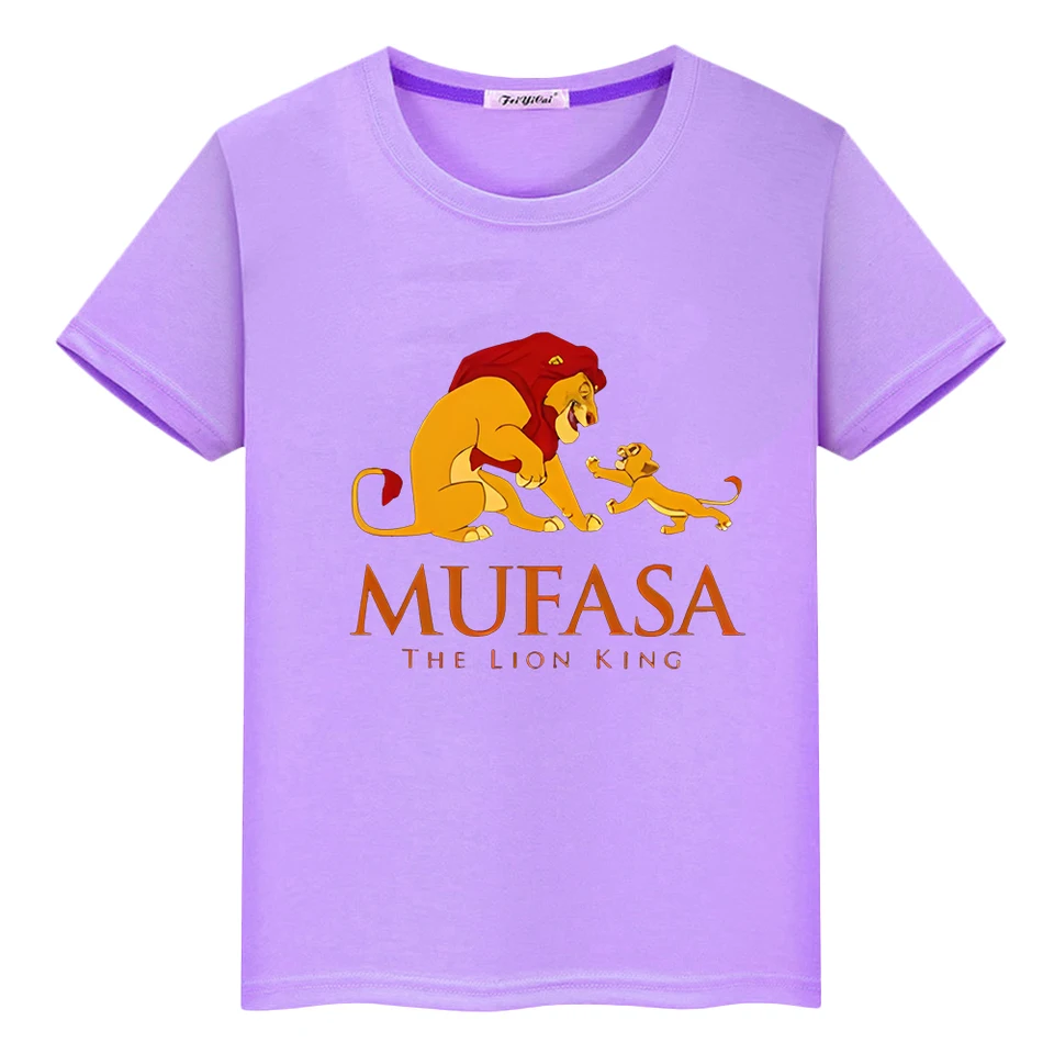 Mufasa Lion King T tričko pre deti chlapec 10 rokov bavlna tlač Krátke vrcholy y2k jeden kus halloween anime tees detské oblečenie dievčat