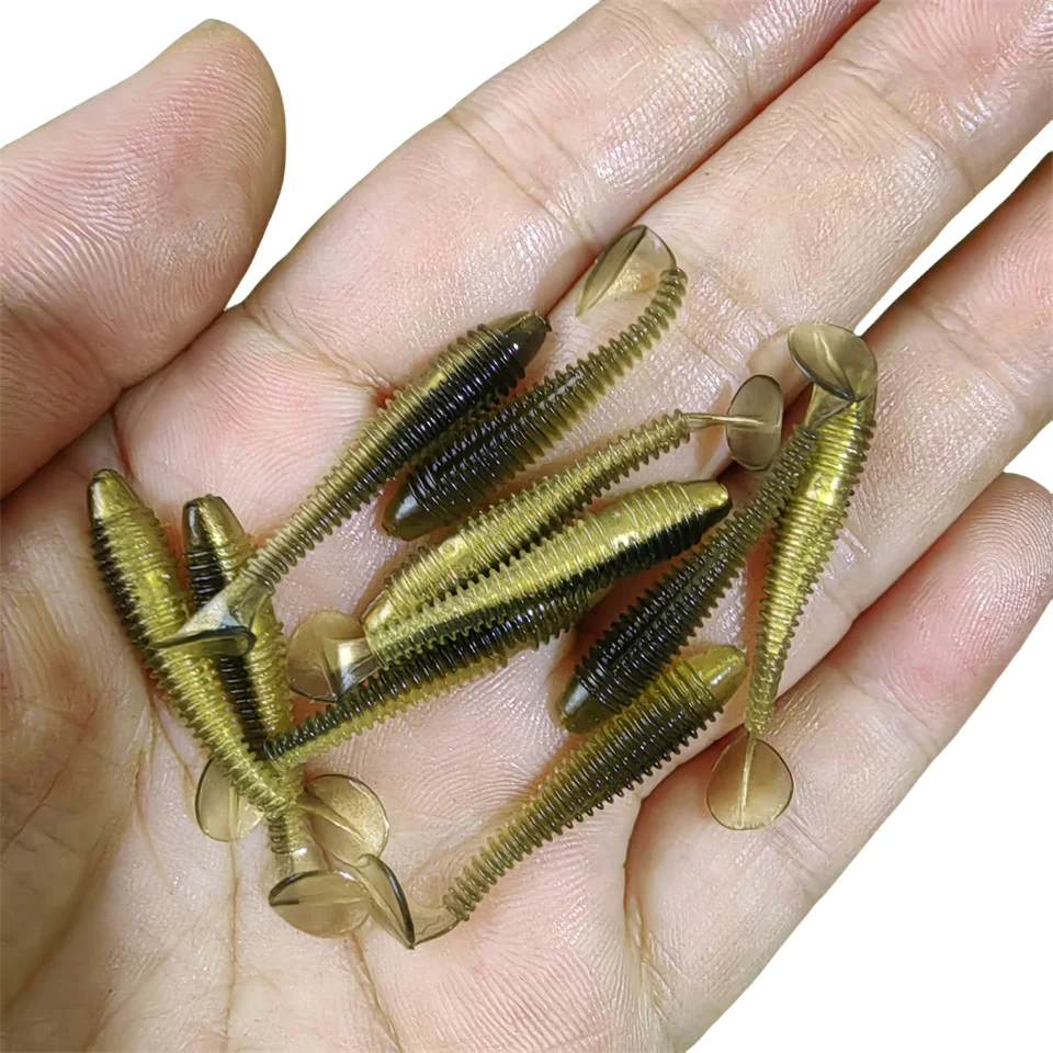 Mukun 40ks Mini Soft Fishing Lure 0,37G/3,5 cm Small Ttail Worm návnada Wobbler Isca Pesca Carp Artificial návnada rybárskych náčiní