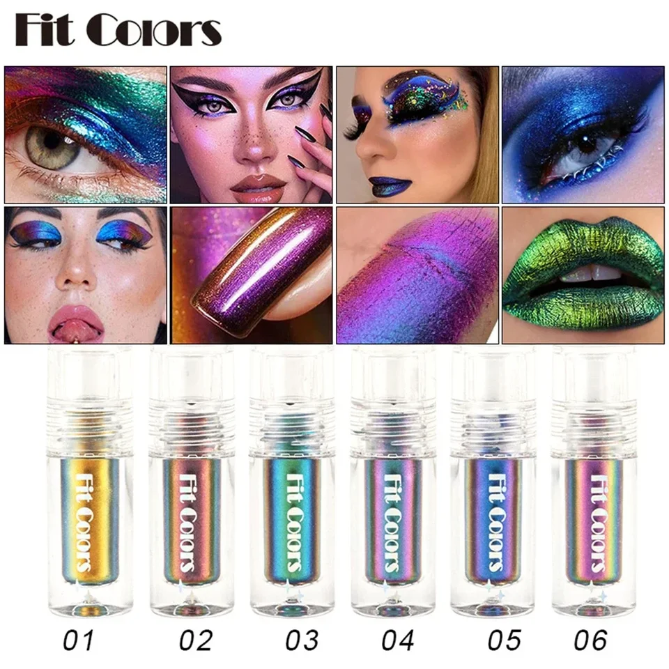 Multi-chrómové posúvacie pigmenty Chameleon Liquid Eyeshadow Longing Multichrome Duochrome Eyeshadow Pigments Liquid Eyeshadow