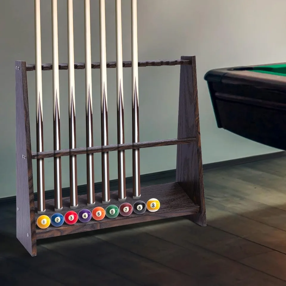 Multi-Dier Billiard Cue Rack Držiteľ štvorcových biliardových držiakov podlahy 8/10 dier 35 mm (10 jamiek)