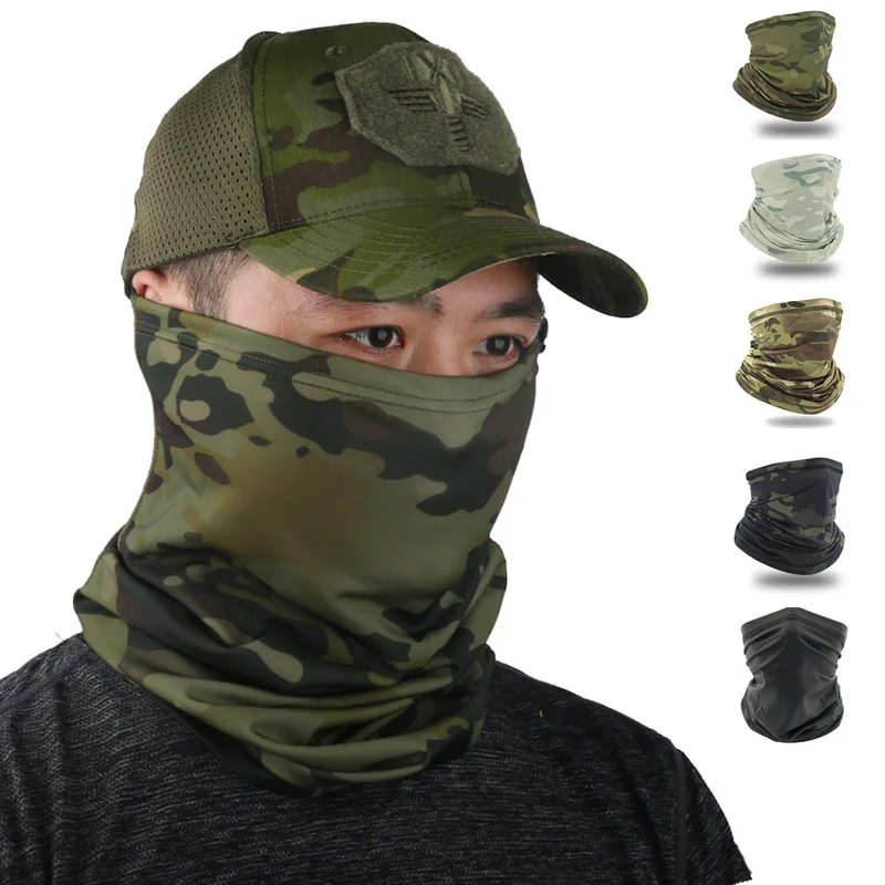 Multicam Bandanas Men Dámske krk gaiter cover trubicová maska ​​na tvár Maskball paintball airsoft doplnky maska ​​lovecký turistický šál