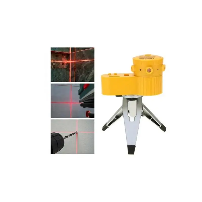Multifunkcia na úrovni laserovej úrovne 4 v 1 Pravítko na úrovni domácnosti Meranie laserového pravítka s nástrojmi Rotate Tritod Ertical Horizontal Level