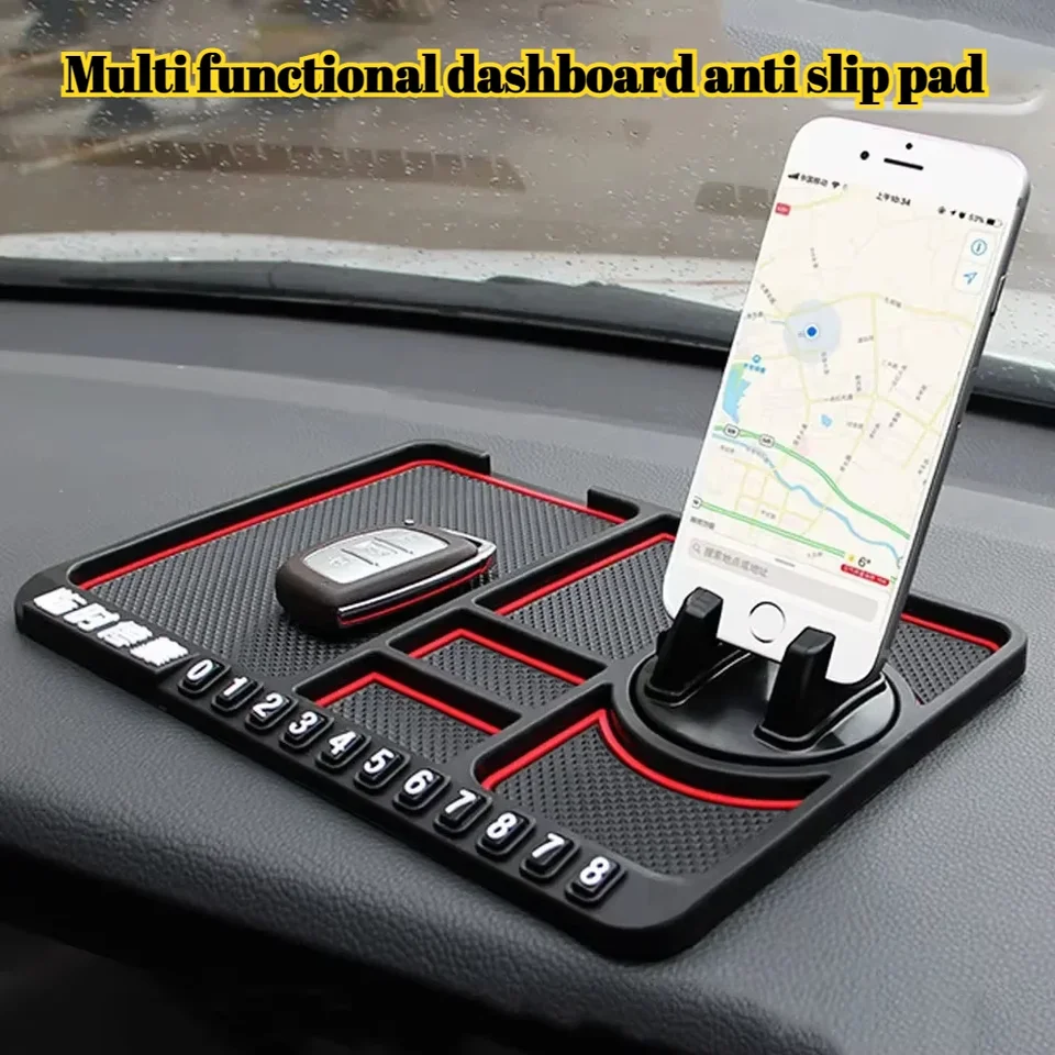 Multifunkcia non-šmyku na telefón PAD DASHOARD DASHOARD NEPLOŽIŤ ZAMESTNENIE SPLAVNÝ PAD DOPLNKA PABLOP MAT proti kývaniu silikónové príslušenstvo automobilu