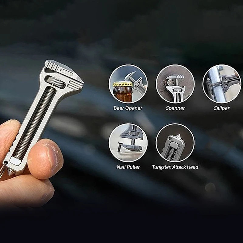 Multifunkčná prenosná kompaktná nástroja Keychain Cutter Screwdriver Multi Tool Camping Kit